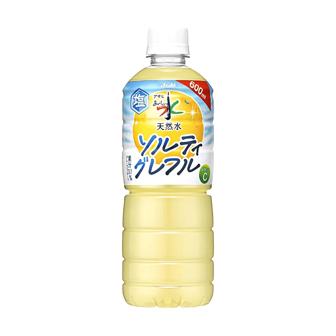 日本ASAHI朝日 鹹西柚礦泉水飲料 600ml【清爽補水】【含維他命C】