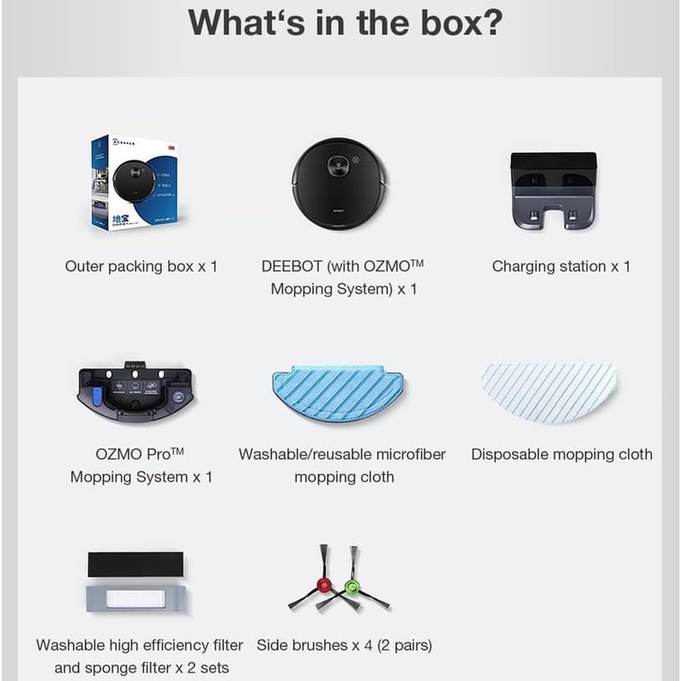 ECOVACS Deebot T8 AIVI Robot Vacuum Cleaner For FloorsCarpet Vacumming and Mopping in One-Go Laser Mapping Smart AI 7