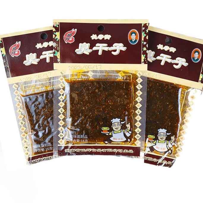 Feiwang Changshou Street Stinky Dried Childhood Nostalgia Campus Snack Changsha Black Spicy Strips 16g * 10 Bags
