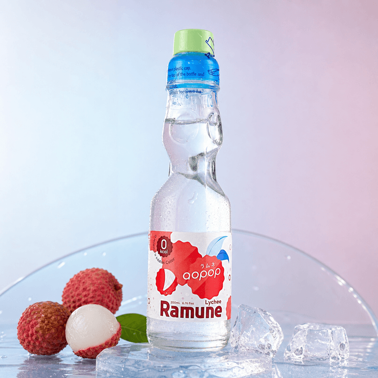 Ramune Marble Soda, Yuzu Flavor+Lychee Flavor+Peach Flavor, 6.76 fl oz*6【3 Flavors 6 Combo Packs】【0 Sugar 0 Fat】 3
