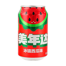 Iced Watermelon Flavored Soda 11.16 fl oz 【Refreshing Fruit Flavor】【Crispy Bubbles】