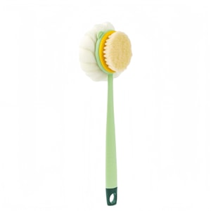 Shower Brush Back Scrubbers for MenShower Double-sided Brush for Back deep Cleaning and Exfoliat#Green 1Piece