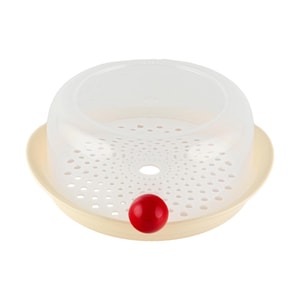 川岛屋 微波炉加热专用蒸笼 家用蒸包子热饭 17.5*8cm 米白