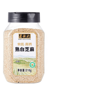 [중국 직배송] 류비주 유기농 고칼슘 조림 참깨 바로 먹을 수 있는 볶음 잡곡 구이 무세척 건조 참깨 흰깨 210g*1병