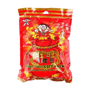 旺旺 點心大禮包 綜合米果 10包入 558g【附贈貼紙】【年貨禮盒】