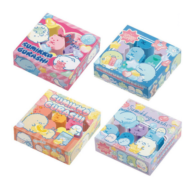 【日本から直送】SAN-X すみっコガムボール パーティーシリーズ ミニ消しゴム - 色はランダムに発送されます。