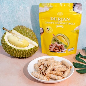 Crispy Coconut Rolls Durian Flavor 3.5 oz