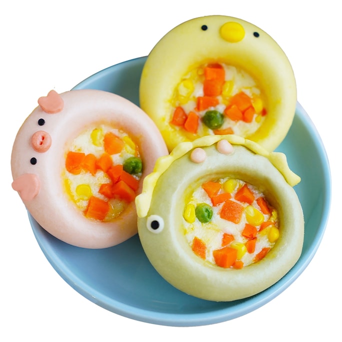 바오 베이비스 - 시바 이누 신선한 우유 모양의 찐빵, 정성껏 손수 만든, 어린이와 어른 모두에게 적합, 건강하고 첨가물 없음 - 상자당 6개, 360g