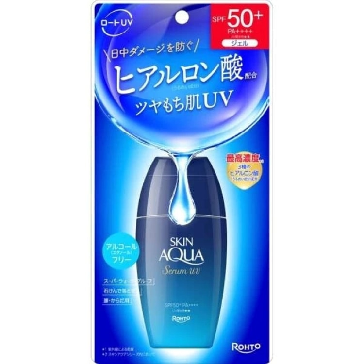 ROHTO Skin Aqua Hyaluronic Serum UV SPF50+/PA++++ 70g - Yami.com
