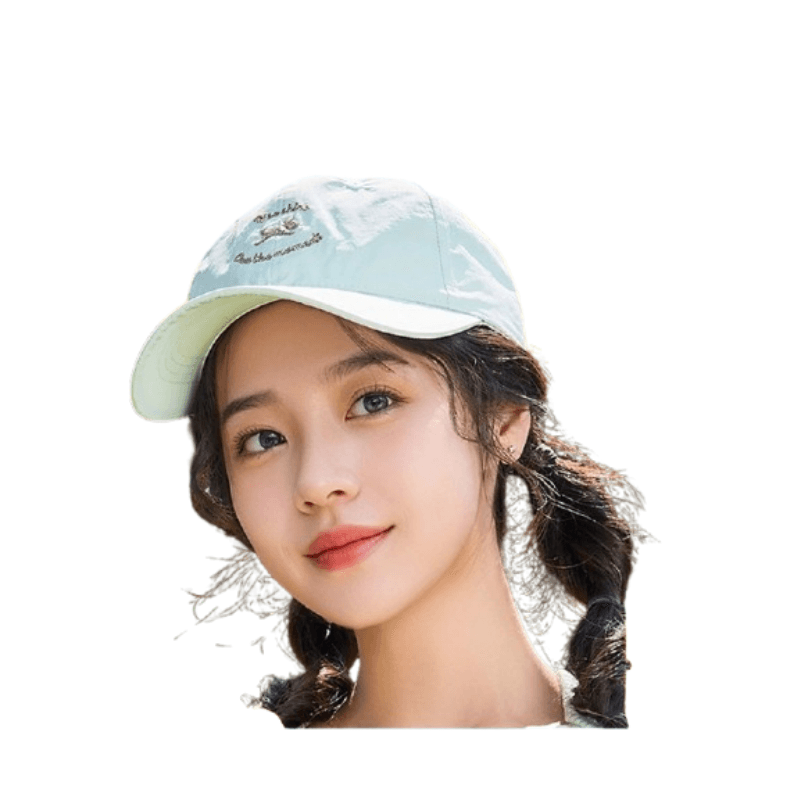 【中國直郵】 三福 春日快樂小狗棒球帽 休閒時尚服飾配件配件帽子 新藍色 M一件