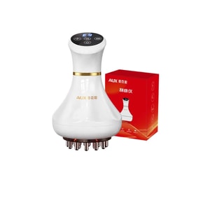 【香港直邮】 奥克斯 电动经络刷 珍珠白 标准款 9档模式+红光热敷+燃脂脉冲 刮痧拔罐艾灸一体 全身疏通按摩仪