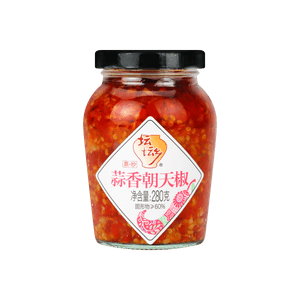 坛坛乡 蒜香朝天椒 蒜蓉剁椒酱 辣椒酱 280g【蒸炒皆宜】【鲜辣蒜香】