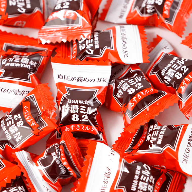 日本悠哈UHA味觉糖 机能性糖果 红豆口味特浓牛奶糖 105g 6