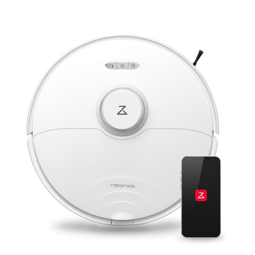Roborock® S8 Robot Vacuum Cleaner and Sonic Mopping with DuoRoller™ Brush 6000 Pa and Obstacle Avoidance in white