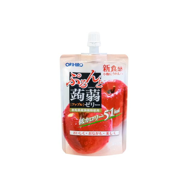 商品详情 - 日本ORIHIRO 低卡纤体蒟蒻果冻 苹果味 130g - image  0