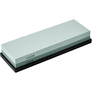 Knife Sharpening Stone with Non-slip Rubber Base 400/1000 Grit Premium Whetstone Double-Sided Knife Sharpener