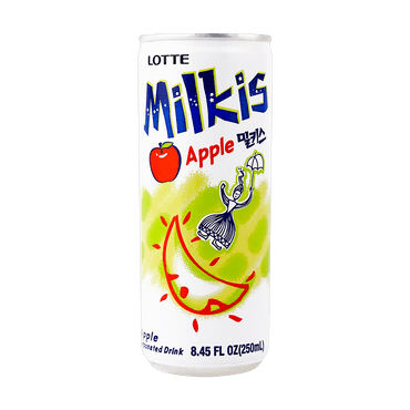 韩国LOTTE乐天 牛奶苏打水碳酸饮料 苹果味 250ml