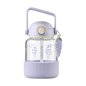 BUYDEEM北鼎 吸管吨吨杯子 便携水杯 800ml 紫藤花 DG78 