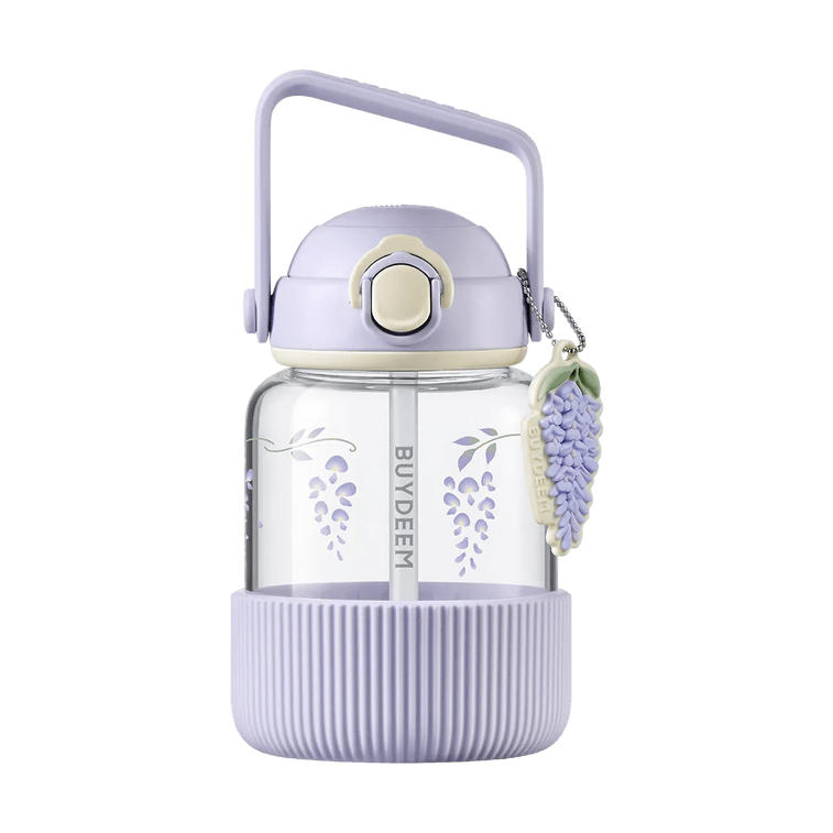 BUYDEEM北鼎 吸管吨吨杯子 便携水杯 800ml 紫藤花 DG78  9