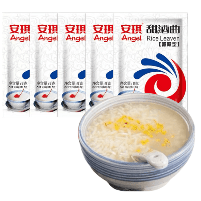 Angel Yeast Sweet Wine Starter 8g x 4 Packs – Homemade Rice Wine Fermentation Glutinous Rice Easy Brewing