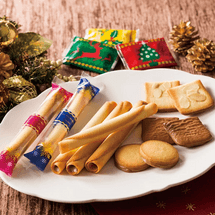 Holiday Seasonal Assortment Cookie Egg Rolls Gift Box , 30 Pieces【Christmas Limited Edition】