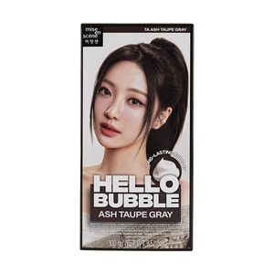 ハローバブルヘアダイ、簡単ヘアカラー、3.52オンス #7A アッシュトープグレー【Aespa、Ningning】