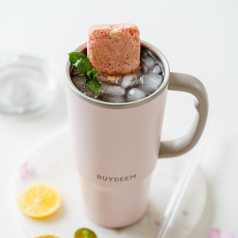 BUYDEEM北鼎 巨无霸吸管保温杯子 大容量水杯 750ml 猪猪粉 DS57 8