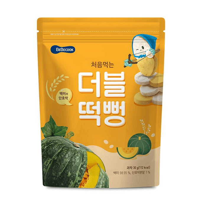 【中国直送】BeBecook 二色せんべいスティック お子様のヘルシースナックビスケット かぼちゃ味 フェーズワン 30g*1袋