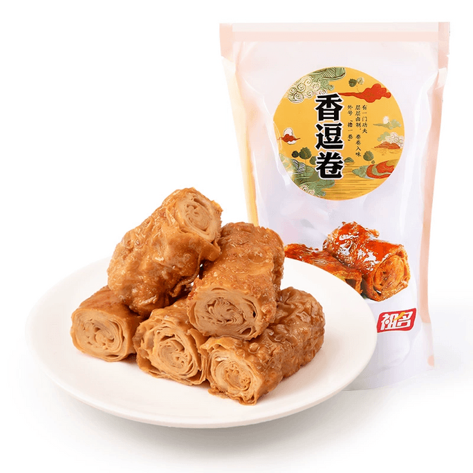 【中国直邮】 祖名 香逗卷豆腐干辣条手撕豆干夜宵小包豆皮爆汁零食小吃休闲食品香辣味120g*1包
