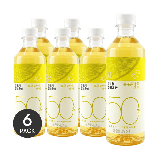 【江南茶饮】喜茶 西柚绿妍 果汁茶 50%果汁含量 450ml *6【6份超值装】