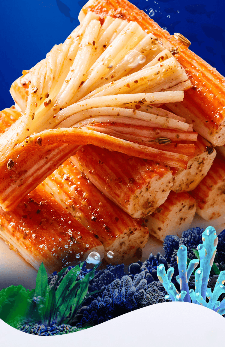 【中国直邮】 炎亭渔夫 手撕蟹棒 蟹香味 270g  低脂健康解馋小零食 休闲食品