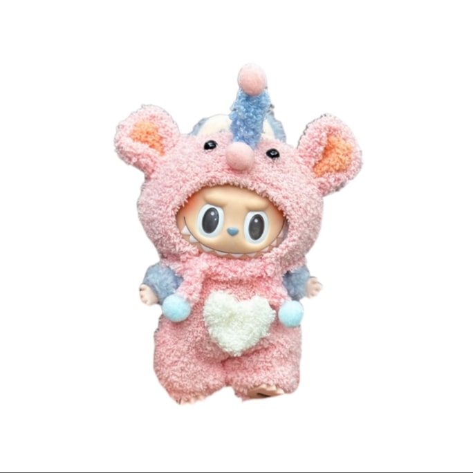 Labubu Doll's Clothing Suit Toy Clothes-Pink Monster 1Pc