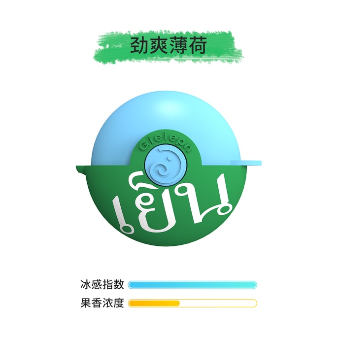 중국 직송: Zhizhixiang Thai Herbal Elf Ball 비강 충혈 완화 에센셜 오일 향 상쾌한 민트향 (1개)