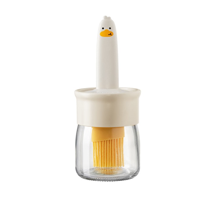 Household High Temperature Resistant Silicone Oil Brush Barbecue Baking One Oil Brush Bottle White