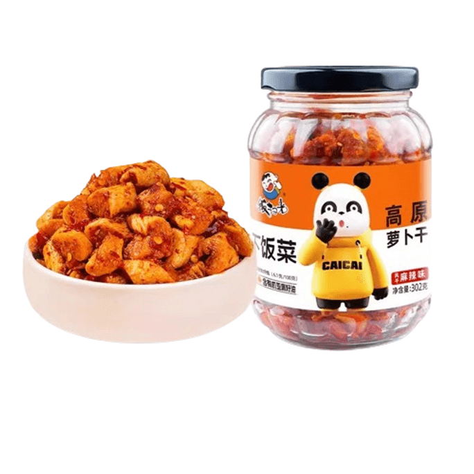 【中国直邮】饭扫光 麻辣高原萝卜干嘎嘣脆咸菜酱菜甜辣干饭302g/瓶