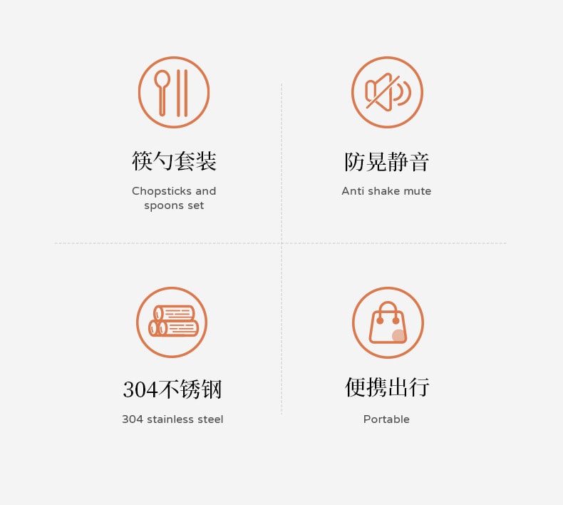 FaSoLa 不銹鋼餐具組 筷子湯匙/套 戶外便攜 防晃靜音
