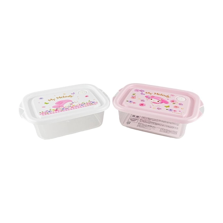 My Melody Pastel Pattern Food Container, 16.9 fl oz 2-Pack Airtight Storage Box 4