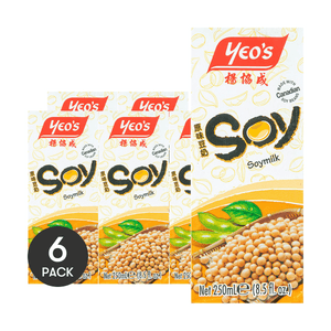 【超值装】新加坡YEO'S杨协成 无添加原味豆奶 250ml*6