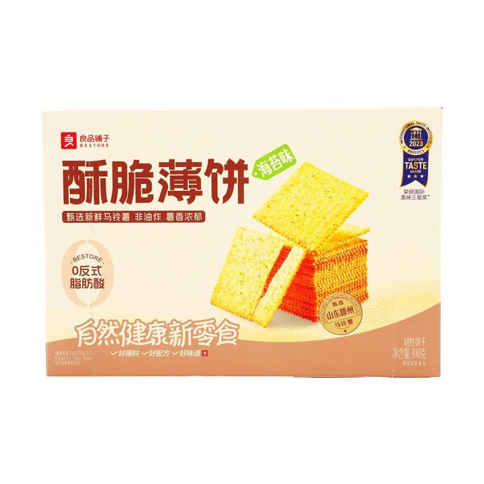 良品铺子 酥脆薄饼 海苔味 300g
