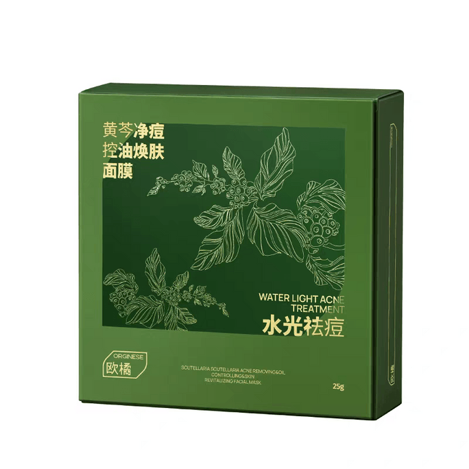 Scutellaria Acid-Free Acne Mask TCM For Sensitive Skin Oil Control Fade Marks 25g*10pcs/Box