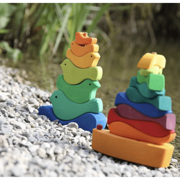 NIC Toys Glueckskaefer Fish And Boat Stacking 10 Pieces 3