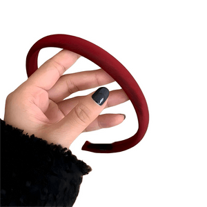 [중국 직배송] 밀리 새해맞이 슬림하고 편안한 헤어 클립 헤어밴드 (프렌치 트윌 디자인, 사랑스러운 레트로 레드 심플 헤어밴드) *1