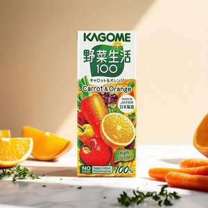 Vegetable Life 100 Carrot & Orange Juice, 6.76 fl oz *6【6 Pack】【Product Expiry Date Format: Day/Month/Year】