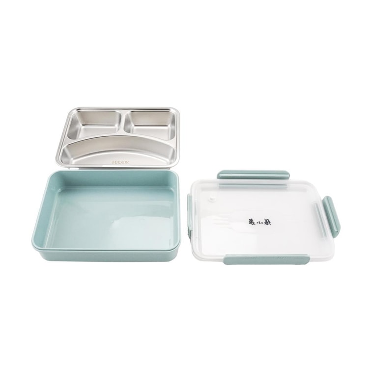  張小泉 不鏽鋼多格餐盒 上班族便攜便當盒 25.5*18.5*7cm 4