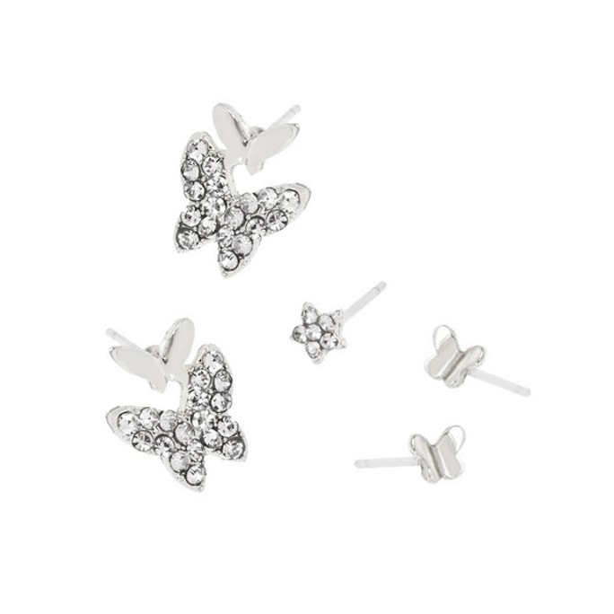 Butterfly Stud Earring Set