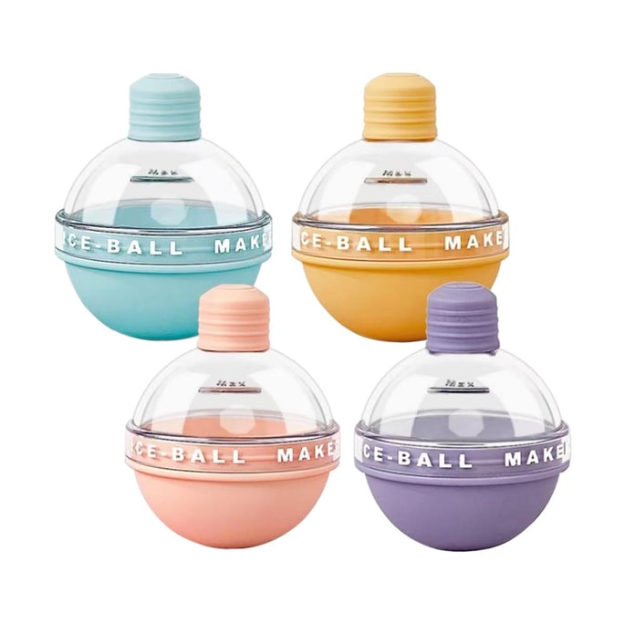 Moule pour fabricant de boules de glace en forme d'ampoule 4 pièces Couleurs macaron Forme d'ampoule créative pour whisky cocktails