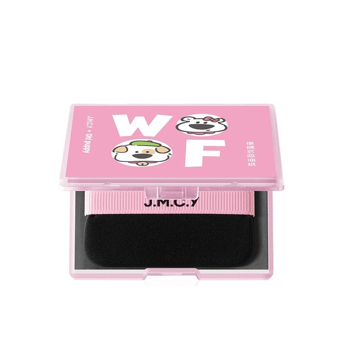 Bodybuilding Oil Blotting Paper With Powder Puff Mirror Face Female Oil Control Summer 100 Sheets *1 Box