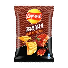 台湾版LAY'S乐事 波乐厚切薯片 香烤肋排味 59.5g