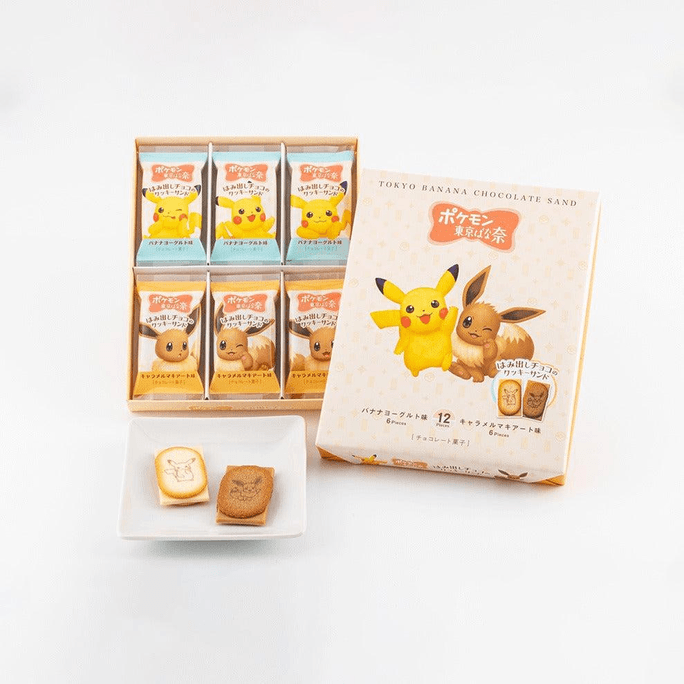 TOKYO BANANA×POKEMON Sandwich Cheese Biscuits 12 Pcs