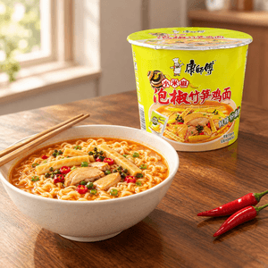 康师傅 小米椒泡椒竹笋鸡面 限定云南版本 112g 【小米椒鲜辣】【爽脆竹笋】
